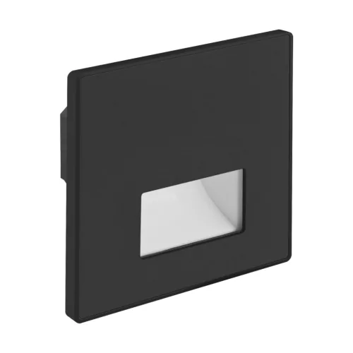 04862 - Strühm LED Lépcsőviágító, CCT-s, 1,2W, 230V, 58lm,IP20, 80X80X40mm, Kivágási méret: 60mm, Fekete, Négyzet, WEKTOR