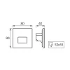   04862 - Strühm LED Lépcsőviágító, CCT-s, 1,2W, 230V, 58lm,IP20, 80X80X40mm, Kivágási méret: 60mm, Fekete, Négyzet, WEKTOR