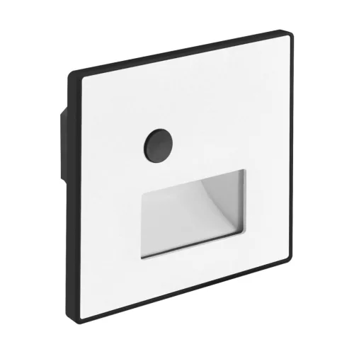 04865 - Strühm LED Lépcsőviágító Mozgásérzékelővel, CCT-s, 1,2W, 230V, 58lm,IP20, 80X80X40mm, Kivágási méret: 60mm, Fehér, Négyzet, WEKTOR