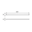 Strühm LED bútorvilágító mozgásérzékelővel, 8W, 4000K, 1140lm, IP20, 12X600X33mm, ALAN