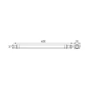   Strühm LED por- és páramentes armatúra, 15W, IP65, 4000K, 2100lm, 600mm, Nelson