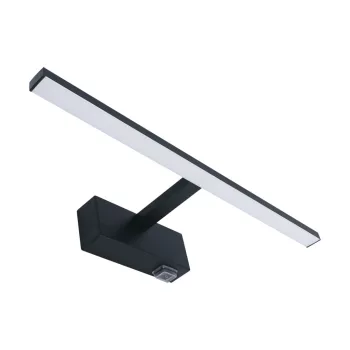   Strühm LED Tükör világító, CCT, 12W, 3000K/4000K/6500K, 850lm, 230V, IP44, 50x555x130mm, fekete, MARTA