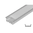 Ultralux Alumínium profil LED-es flexibilis szalaghoz beépítésre, széles,  2m