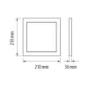   Ultralux Keret 12W-os LED panel felületre történő felszereléséhez LPSB1242 LPSB1242