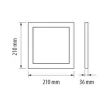 Ultralux Keret 12W-os LED panel felületre történő felszereléséhez LPSB1242 LPSB1242