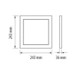 Ultralux Keret a 18W-os LPSB1827, LPSB1842 LED panel felületi felszereléséhez LPSB1827, LPSB1842