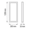   Ultralux Keret a LED panel felületre történő felszereléséhez 1200X300 mm