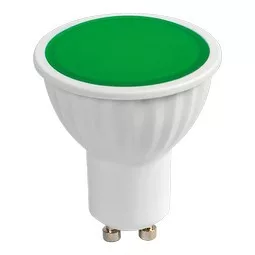 Ultralux LED fényforrás, GU10, 5W, 230V, zöld