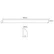 Ultralux LED tükörlámpa kapcsolóval IP44 45cm 14W 4200K