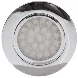 Ultralux Mini LED lefelé világító beépíthető kerek 4W, 4200K, 220-240V AC, IP44, króm, króm