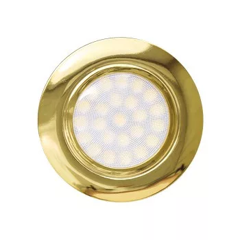   Ultralux Mini LED lefelé világító beépíthető kerek 4W, 4200K, 220-240V AC, IP44, arany, arany