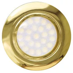 Ultralux Mini LED lefelé világító beépíthető kerek 4W, 4200K, 220-240V AC, IP44, arany, arany
