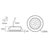   Ultralux Mini LED-es lefelé világító beépítésre 4W, 4200K, 220-240V AC, IP44, fehér, fehér