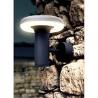 Ultralux LED kültéri lámpatest 6W, 2700K, IP65, grafit, kerek, kör alakú