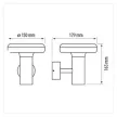 Ultralux LED kültéri lámpatest 6W, 2700K, IP65, grafit, kerek, kör alakú