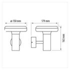 Ultralux LED kültéri lámpatest 6W, 2700K, IP65, grafit, kerek, kör alakú