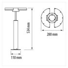 Ultralux LED kerti világítótest 2x6W, 2700K, IP65, grafit, grafit
