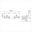 Ultralux LED-es fürdőszoba világítótest, 2x5W, 2700K, króm, IP44