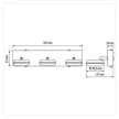 Ultralux LED fürdőszoba világítótest, 3x5W, 2700K, króm, IP44