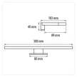 Ultralux LED fürdőszobai lámpa, 5W, 4200K, 1480lm, IP44, króm