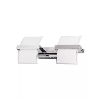 Ultralux LED-es fali lámpatest, 2x5W, 2700K, króm, IP20