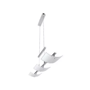 Ultralux LED-es függő lámpatest, 3x5W, 2700K, króm, IP20