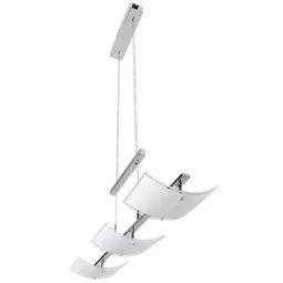 Ultralux LED-es függő lámpatest, 3x5W, 2700K, króm, IP20