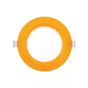   Ultralux LED panel beépíthető, kerek, narancssárga keret, 6W, 2700K, 220V-240V AC