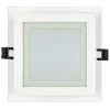   Ultralux LED üvegpanel beépíthető négyzet alakú épületekhez, 6W, 4200K, 220V-240V AC, IP44