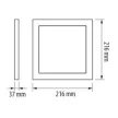 Ultralux LED panel felületre szerelhető, négyzet alakú, 18W, 2700K, 220V-240V AC