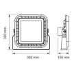 Ultralux Professzionális LED reflektor, dimmelhető 1-10 V DC, 150W, 5000K, 60°, 220V-240V AC, IP66