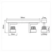 Ultralux LED spot világítótest 2x5W, 2700K, grafit, 2700K