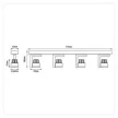 Ultralux LED spot világítótest 4x5W, 2700K, grafit, 2700K, grafit