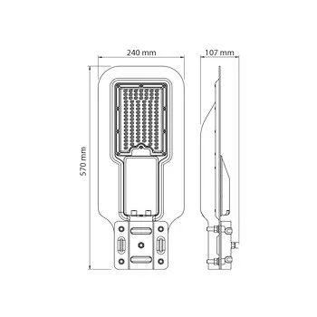 Ultralux LED utcai fény IP66 60W 4200K 60W 4200K