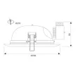 Ultralux Mennyezeti lámpa, fix, E27, 230mm, IP20, fehér