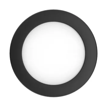   Ultralux LED beépíthető spotlámpa, 4W, 3000K/4000K/6500K, 380lm, 12V DC, IP44, 70X18mm, Kivágási méret: 55-58mm, kerek, fekete