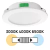   Ultralux LED beépíthető spotlámpa, 4W, 3000K/4000K/6500K, 380lm, 12V DC, IP44, 70X18mm, Kivágási méret: 55-58mm, kerek, fehér
