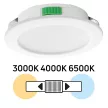 Ultralux LED beépíthető spotlámpa, 4W, 3000K/4000K/6500K, 380lm, 12V DC, IP44, 70X18mm, Kivágási méret: 55-58mm, kerek, fehér