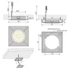   Ultralux LED lámpa, beépíthető, 1,5W, 4000K, 100lm, IP20, 12V DC, króm
