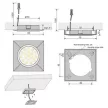 Ultralux LED lámpa, beépíthető, 1,5W, 4000K, 100lm, IP20, 12V DC, króm