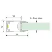 Ultralux LED üveg polcvilágítás, 4,5W, 4000K, 12V DC