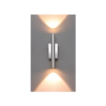 Ultralux LED fali lámpatest,2x3W,IP65,szatén nikkel