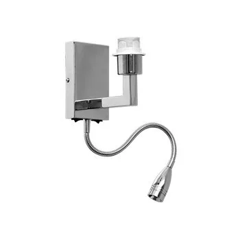   Ultralux Fali lámpatest hajlékony LED lámpával, 40W, E27, szatén nikkel, szatén nikkel