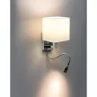 Ultralux Fali lámpatest hajlékony LED lámpával, 40W, E27, szatén nikkel, szatén nikkel