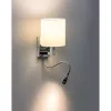   Ultralux Fali lámpatest hajlékony LED lámpával, 40W, E27, szatén nikkel, szatén nikkel