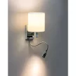 Ultralux Fali lámpatest hajlékony LED lámpával, 40W, E27, szatén nikkel, szatén nikkel
