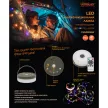 Ultralux LED USB multifunkcionális újratölthető lámpa RGBW füzérrel 10m, 5W, Li-