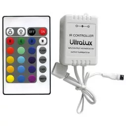 Ultralux RGB vezérlő IR távirányítóval, 72W 6А 12V DC