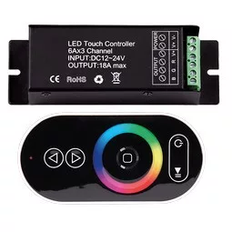 Ultralux RGB vezérlő, 12V DC, 216W, RF, szett