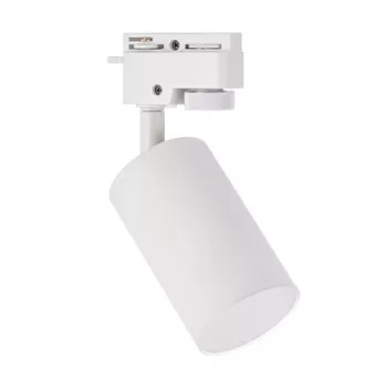   Ultralux Sínes lámpa, GU10, max. 10W, 220-240V, IP20, ø60/100mm, Fehér üveg
